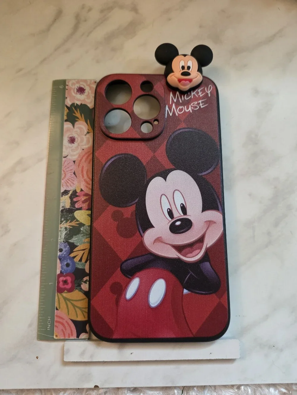 Disney Mickey Mouse Red Phone Case with Charm I-phone 13 Pro